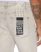 Mens Chitch Pluto Slim Denim Jeans - Grey