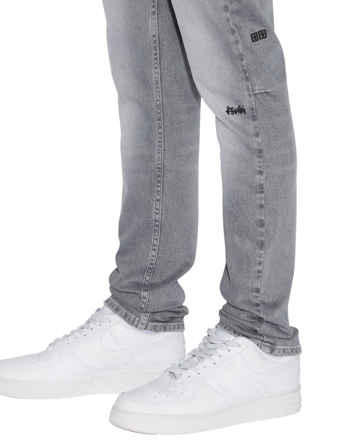 Mens Chitch Thrifted Slim Denim Jeans - Grey