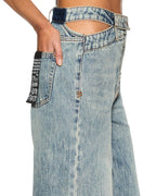 Womens Detached Jean Youth Relaxed Denim Jeans - Denim