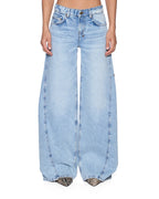 Womens Dropout Jean Flight Blue Relaxed Denim Jeans - Denim