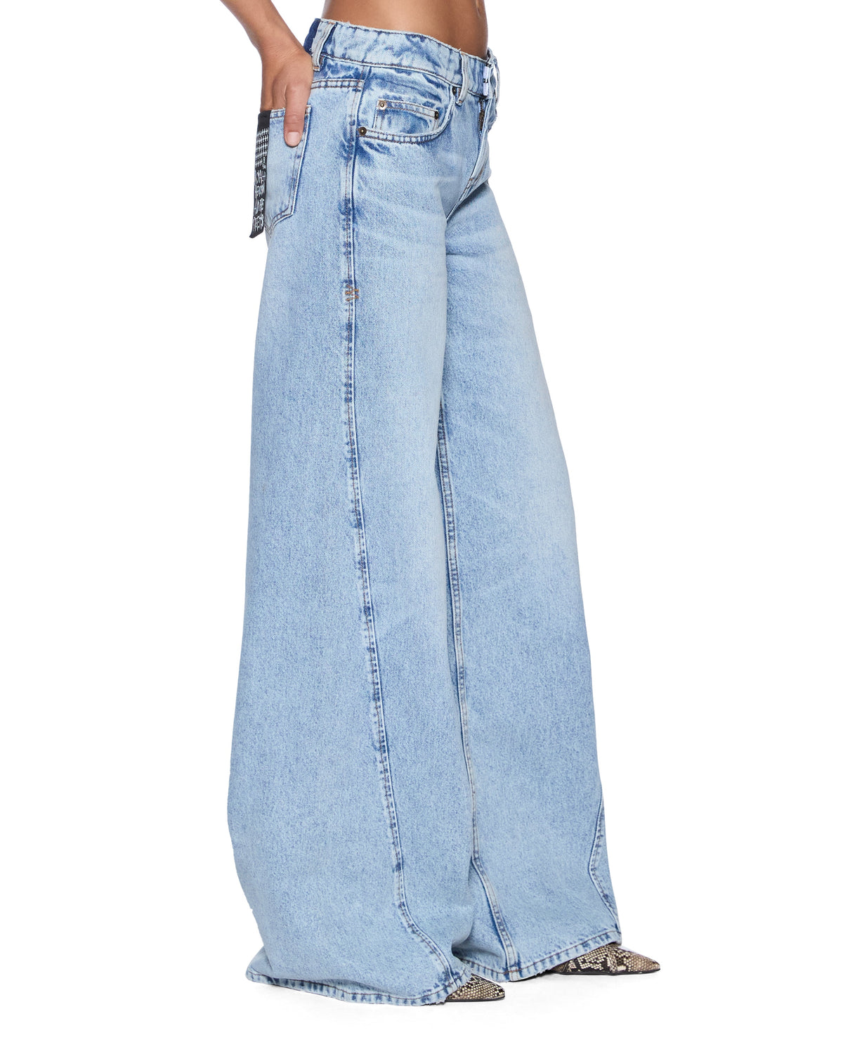 Womens Dropout Jean Flight Blue Relaxed Denim Jeans - Denim