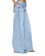 Womens Dropout Jean Flight Blue Relaxed Denim Jeans - Denim