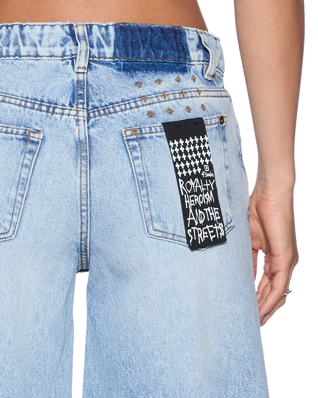 Womens Dropout Jean Flight Blue Relaxed Denim Jeans - Denim