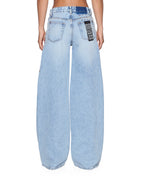 Womens Dropout Jean Flight Blue Relaxed Denim Jeans - Denim