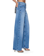 Womens Empire Jean Liberty Blue Relaxed Straight Denim Jeans - Denim