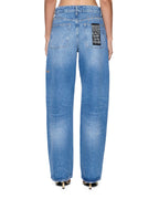 Womens Empire Jean Liberty Blue Relaxed Straight Denim Jeans - Denim
