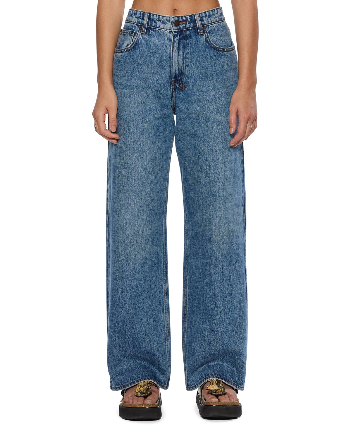 Womens Empire Jean Relik Relaxed Straight Denim Jeans - Denim