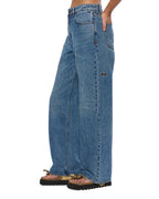 Womens Empire Jean Relik Relaxed Straight Denim Jeans - Denim