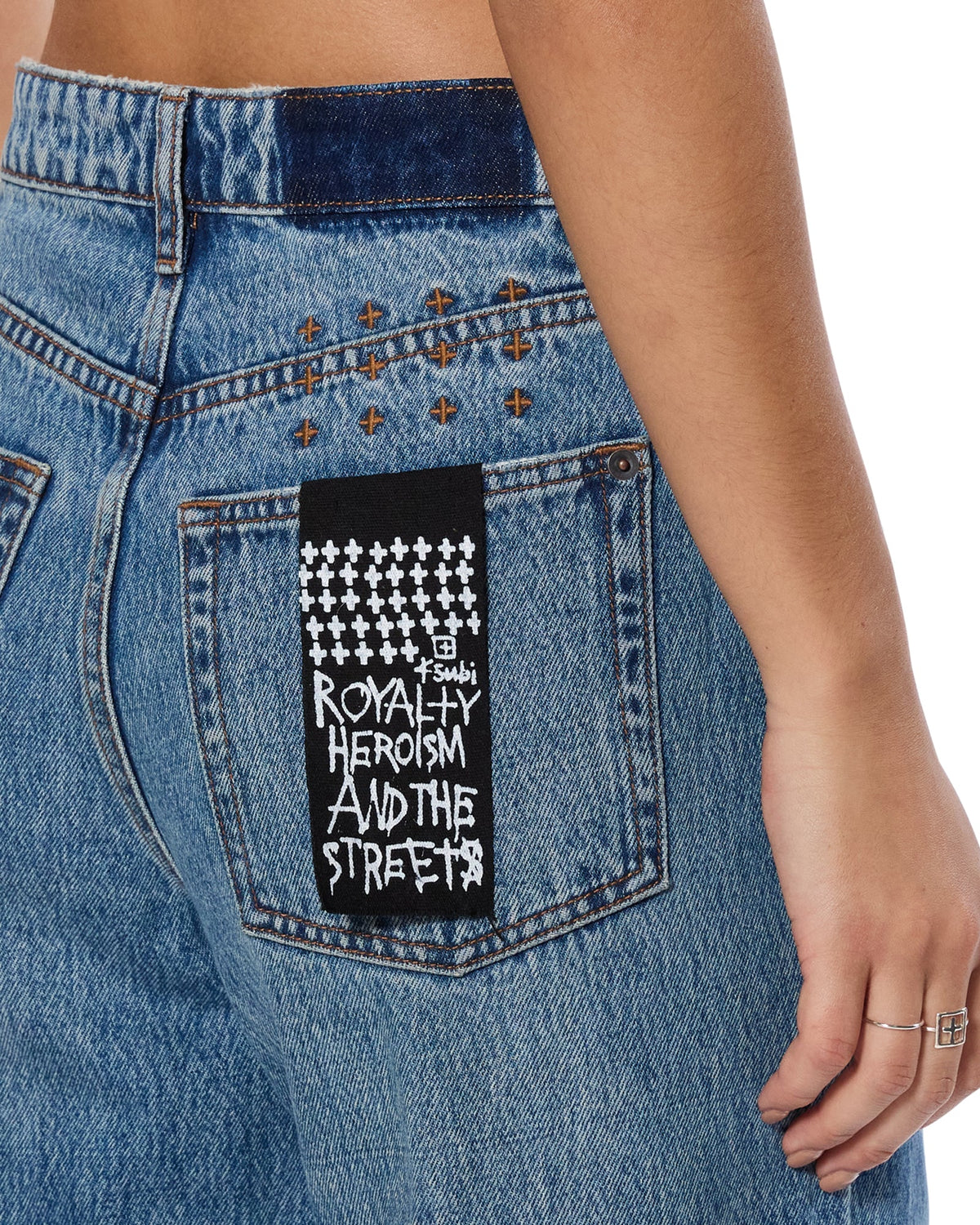 Womens Empire Jean Relik Relaxed Straight Denim Jeans - Denim