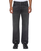 Mens Hazlow Black Rokk Straight Denim Jeans - Black