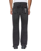 Mens Hazlow Black Rokk Straight Denim Jeans - Black