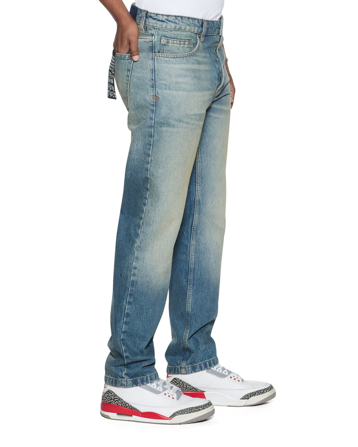 Mens Hazlow Portland Blue Straight Denim Jeans - Denim