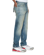 Mens Hazlow Portland Blue Straight Denim Jeans - Denim
