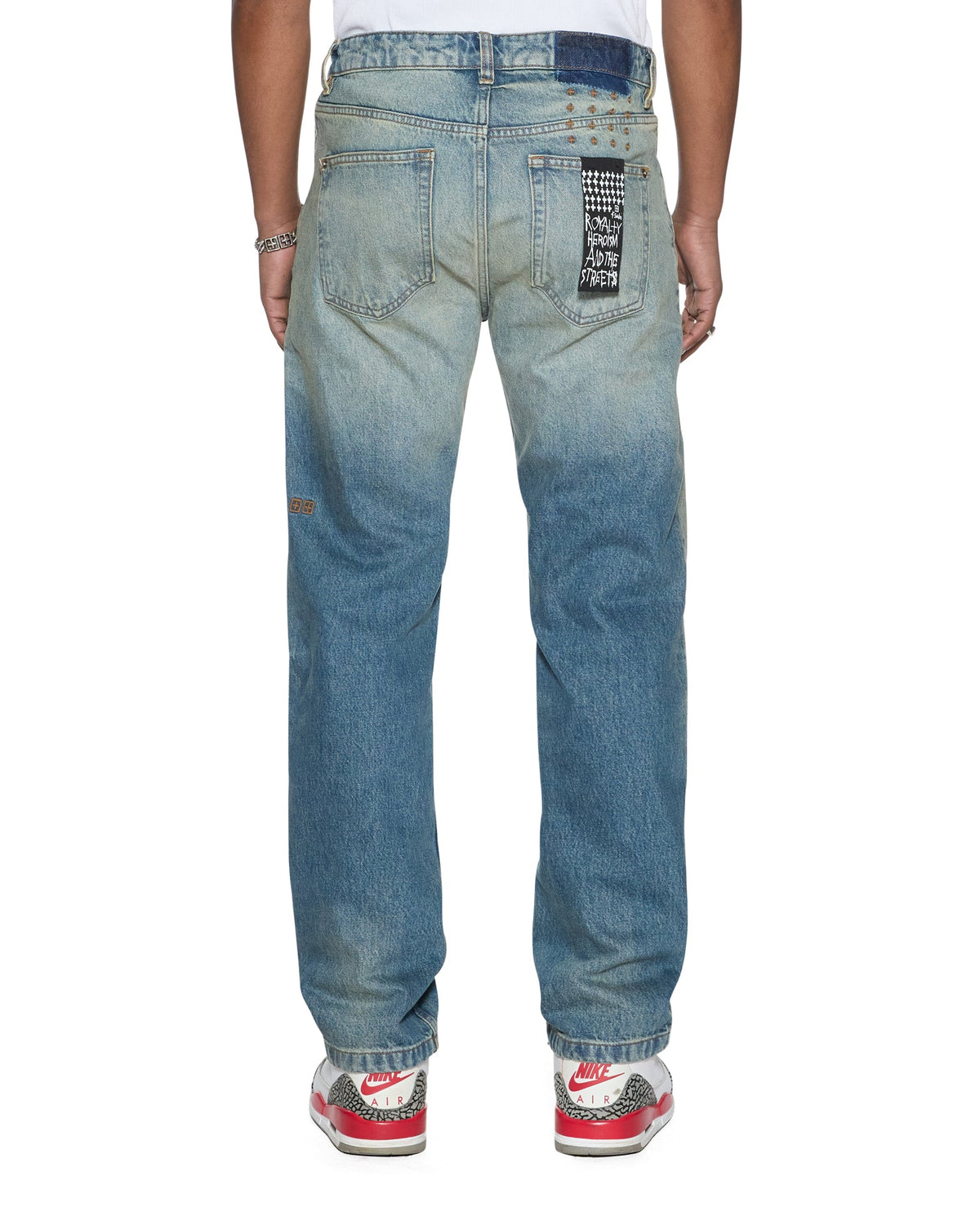 Mens Hazlow Portland Blue Straight Denim Jeans - Denim