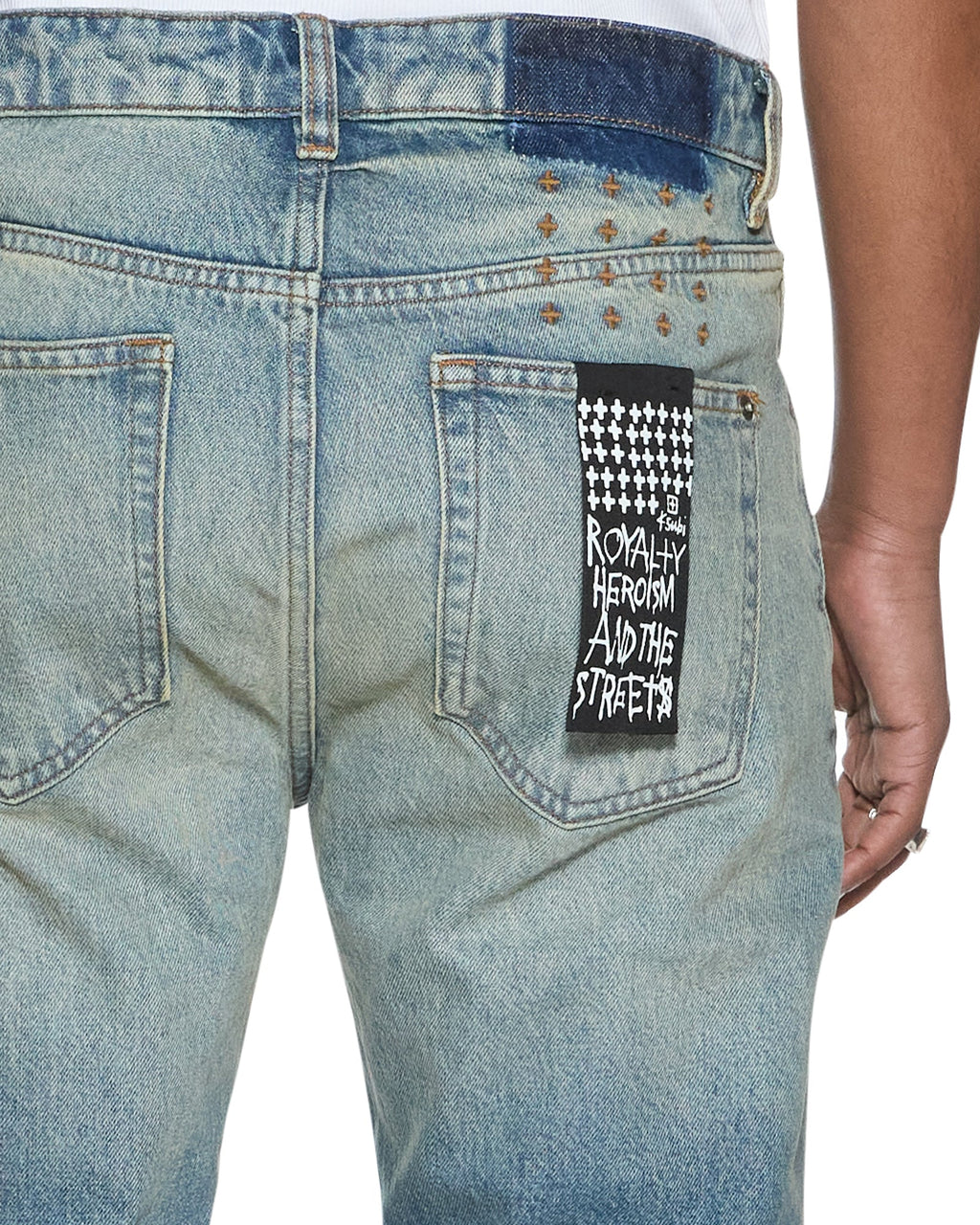 Mens Hazlow Portland Blue Straight Denim Jeans - Denim