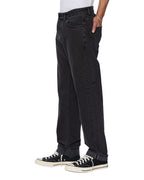 Mens Hazlow Selvedge Ny Black Straight Denim Jeans - Black