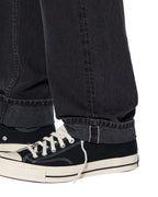 Mens Hazlow Selvedge Ny Black Straight Denim Jeans - Black