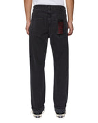 Mens Hazlow Selvedge Ny Black Straight Denim Jeans - Black