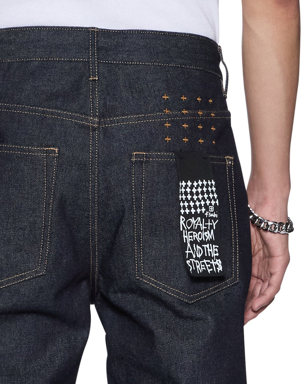 Mens Hazlow Raw Straight Denim Jeans - Denim