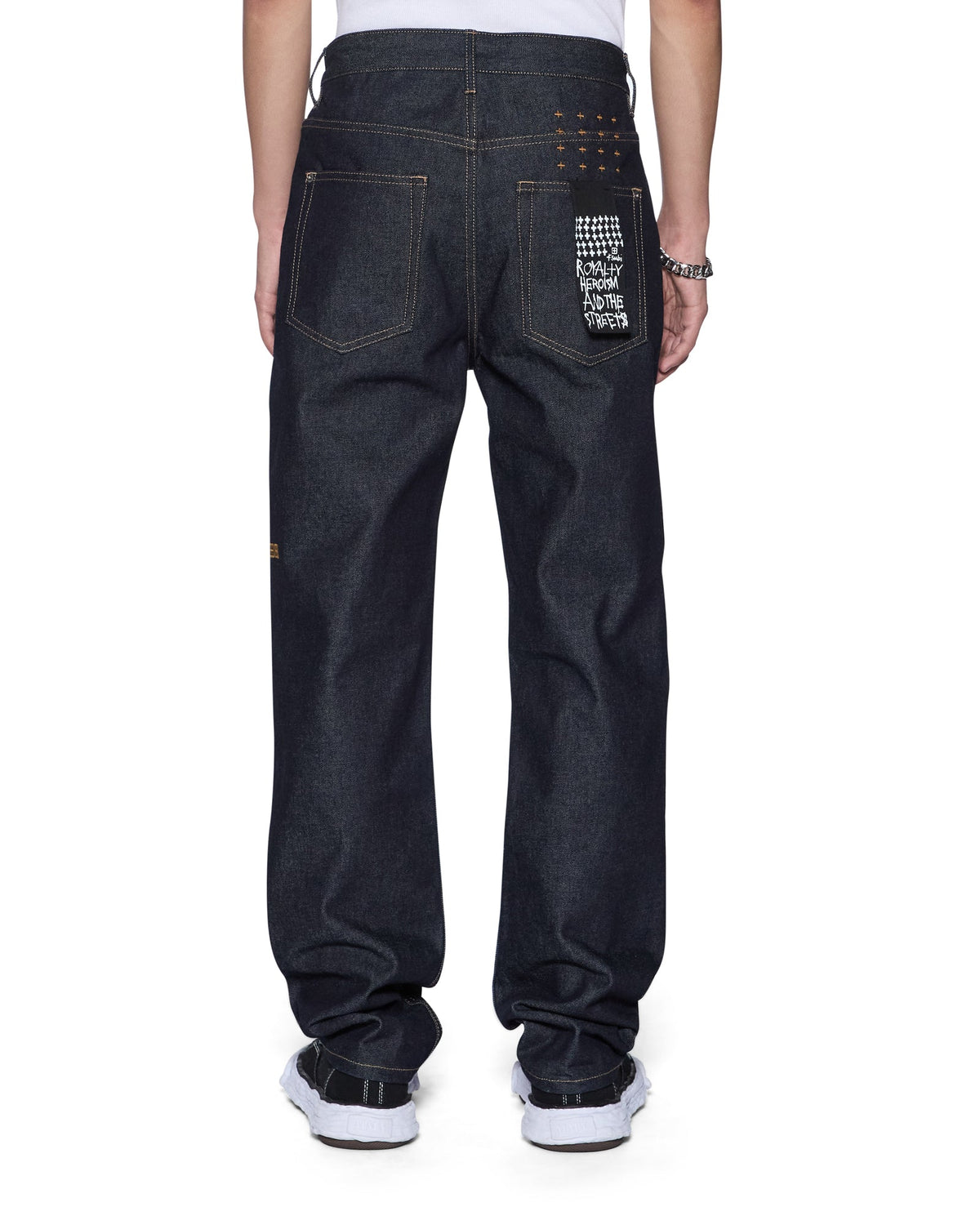 Mens Hazlow Raw Straight Denim Jeans - Denim