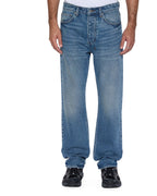 Mens Hazlow Roadhouse Repair Straight Denim Jeans - Denim