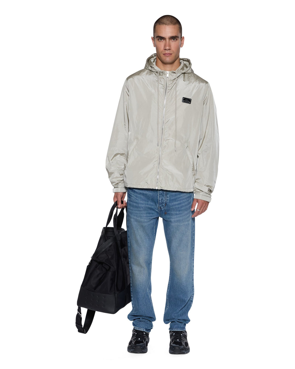 Mens Hazlow Roadhouse Repair Straight Denim Jeans - Denim