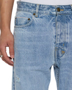 Mens Hazlow Selvedge Sydney Blue Straight Denim Jeans - Denim