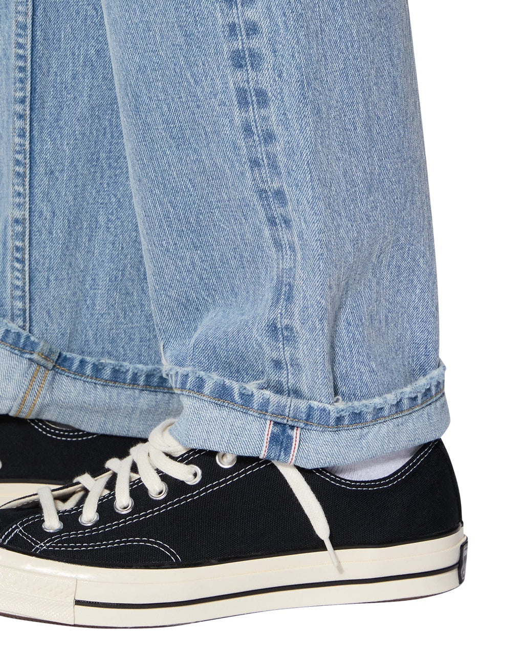 Mens Hazlow Selvedge Sydney Blue Straight Denim Jeans - Denim
