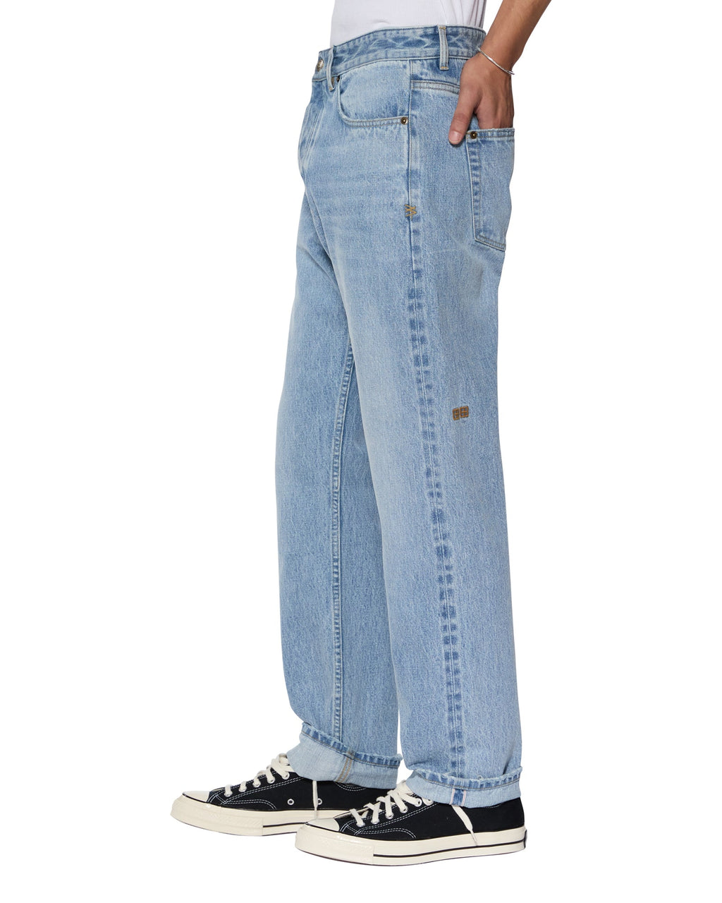 Mens Hazlow Selvedge Sydney Blue Straight Denim Jeans - Denim