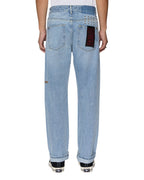 Mens Hazlow Selvedge Sydney Blue Straight Denim Jeans - Denim