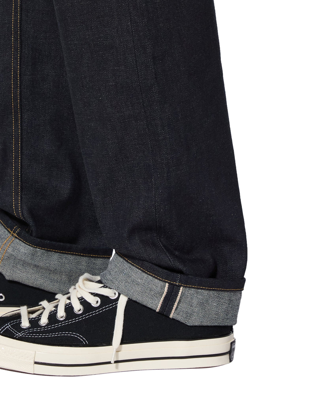 Mens Hazlow Selvedge Raw Straight Denim Jeans - Denim