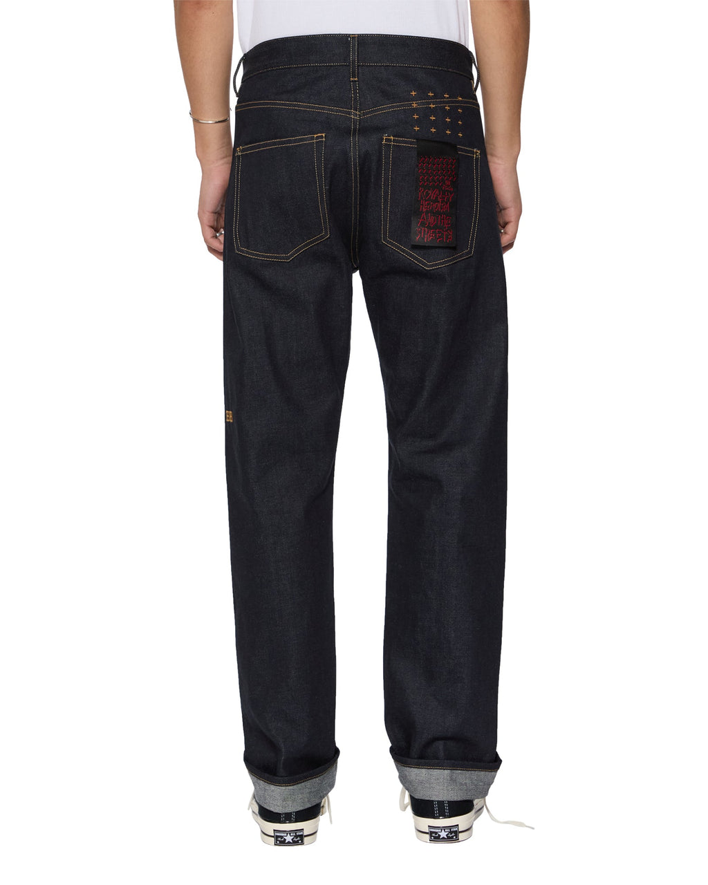 Mens Hazlow Selvedge Raw Straight Denim Jeans - Denim