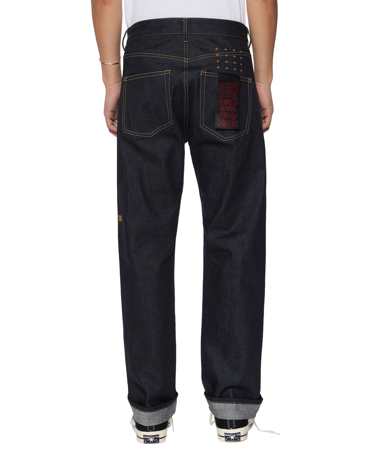 Mens Hazlow Selvedge Raw Straight Denim Jeans - Denim