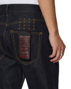 Mens Hazlow Selvedge Raw Straight Denim Jeans - Denim