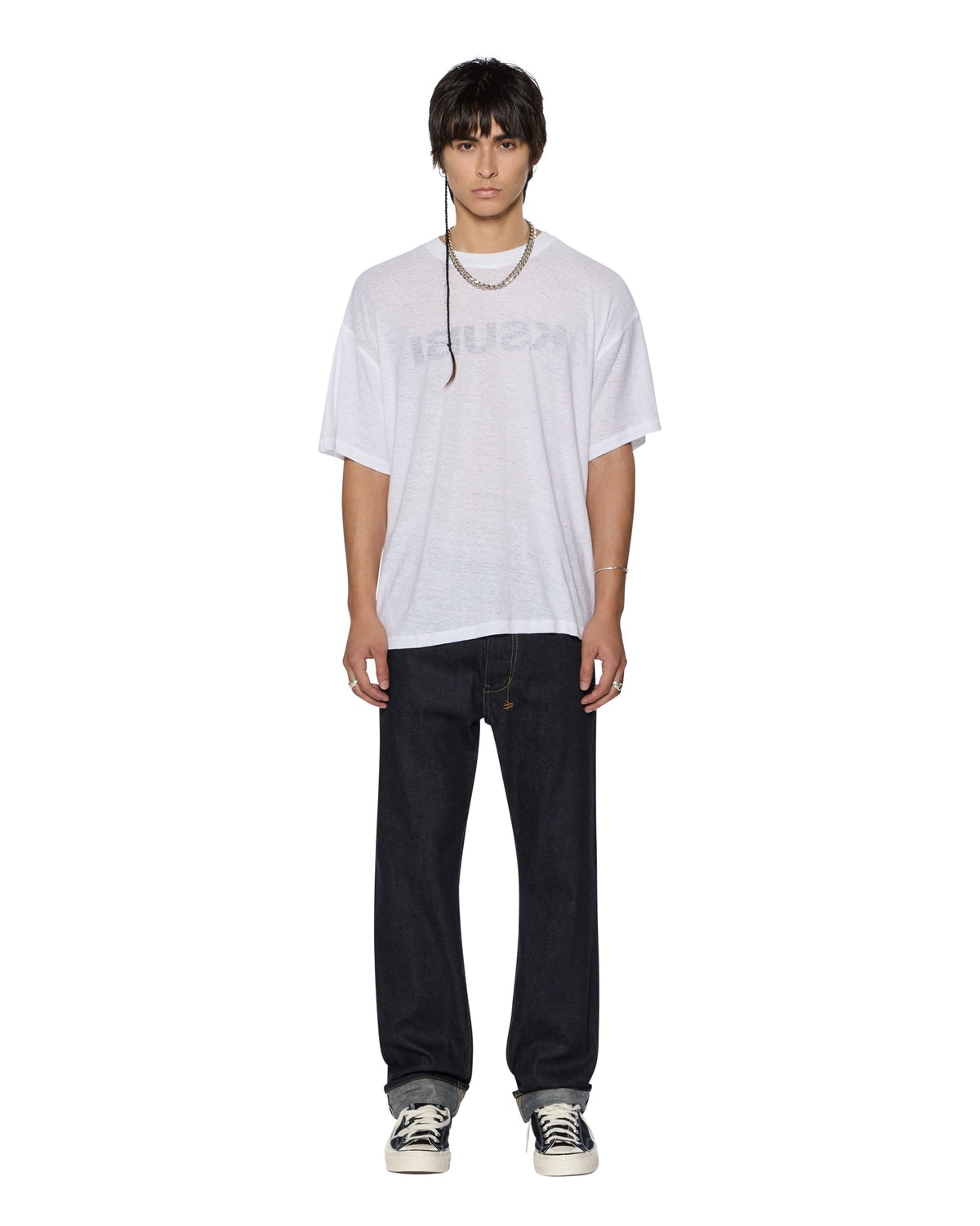 Mens Hazlow Selvedge Raw Straight Denim Jeans - Denim