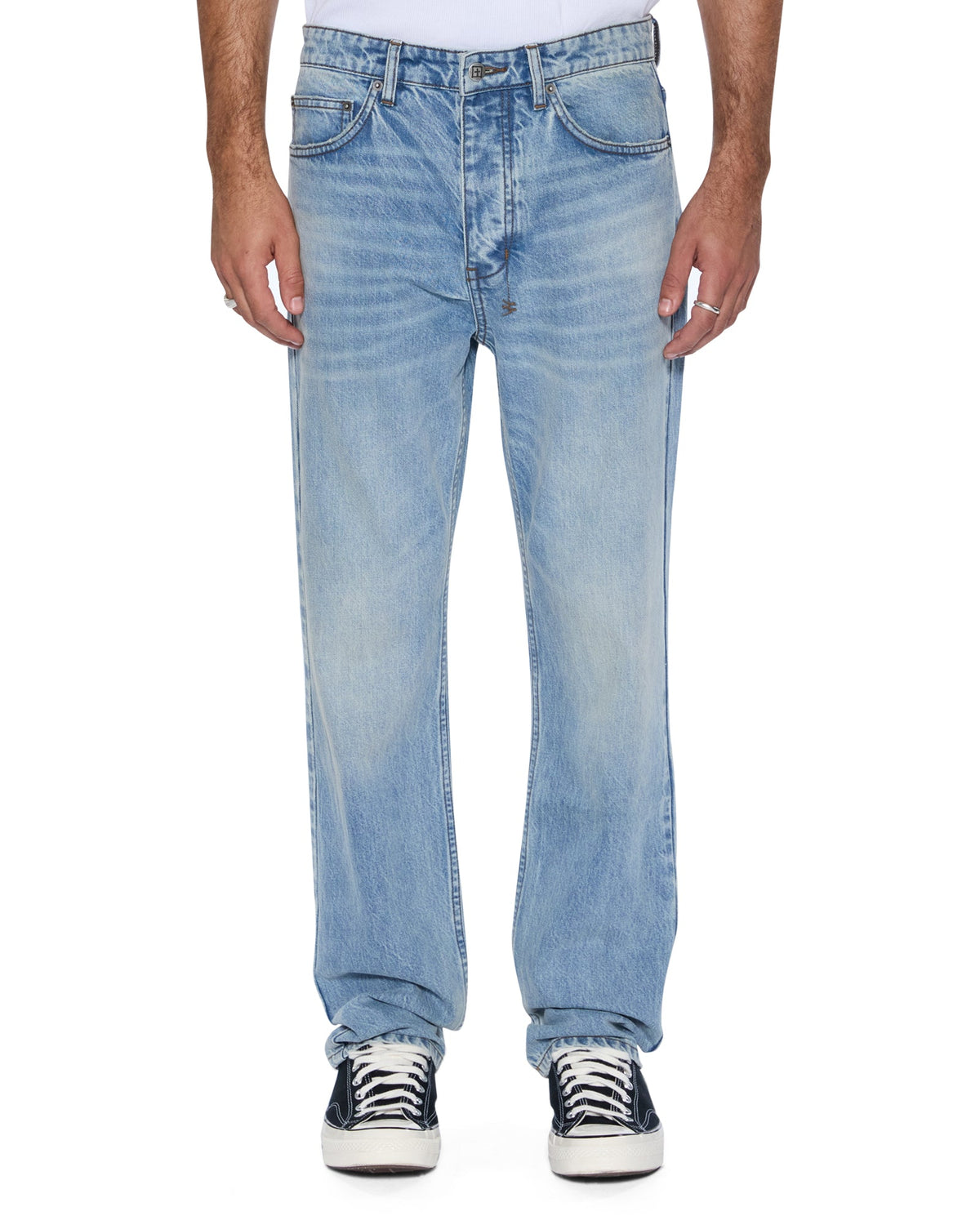 Mens Hazlow Striker Straight Denim Jeans - Denim