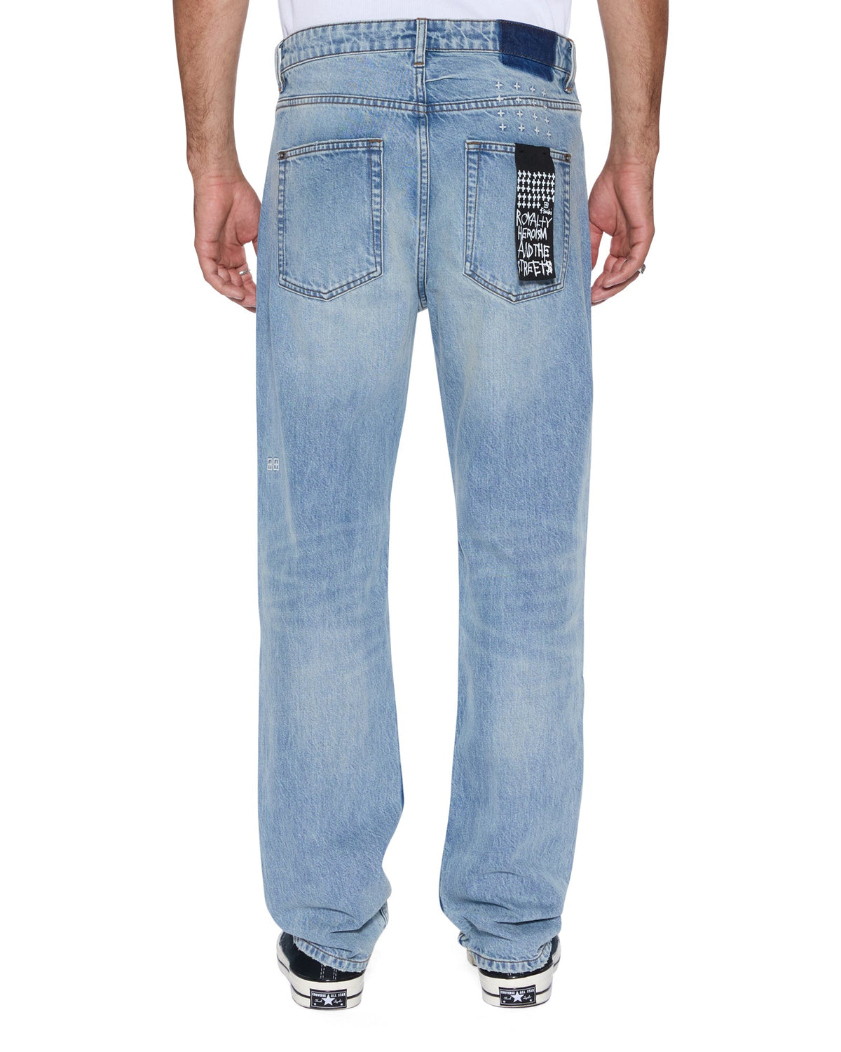 Mens Hazlow Striker Straight Denim Jeans - Denim