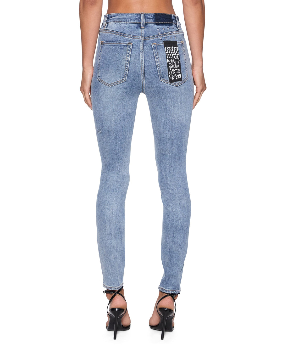 Womens Hi N Wasted True Vintage Skinny Denim Jeans - Denim