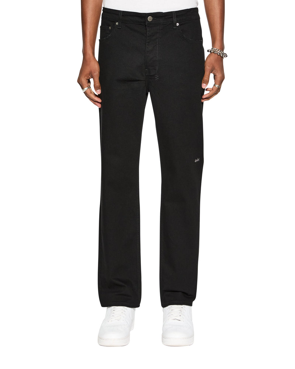 Mens Hazlow Black Jack Straight Denim Jeans - Black