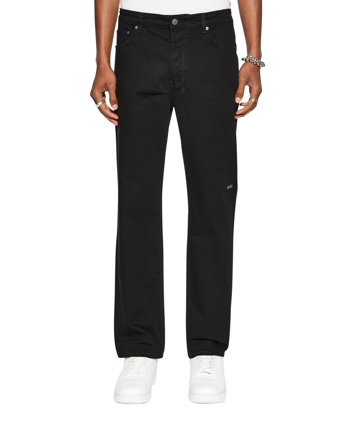Mens Hazlow Black Jack Straight Denim Jeans - Black