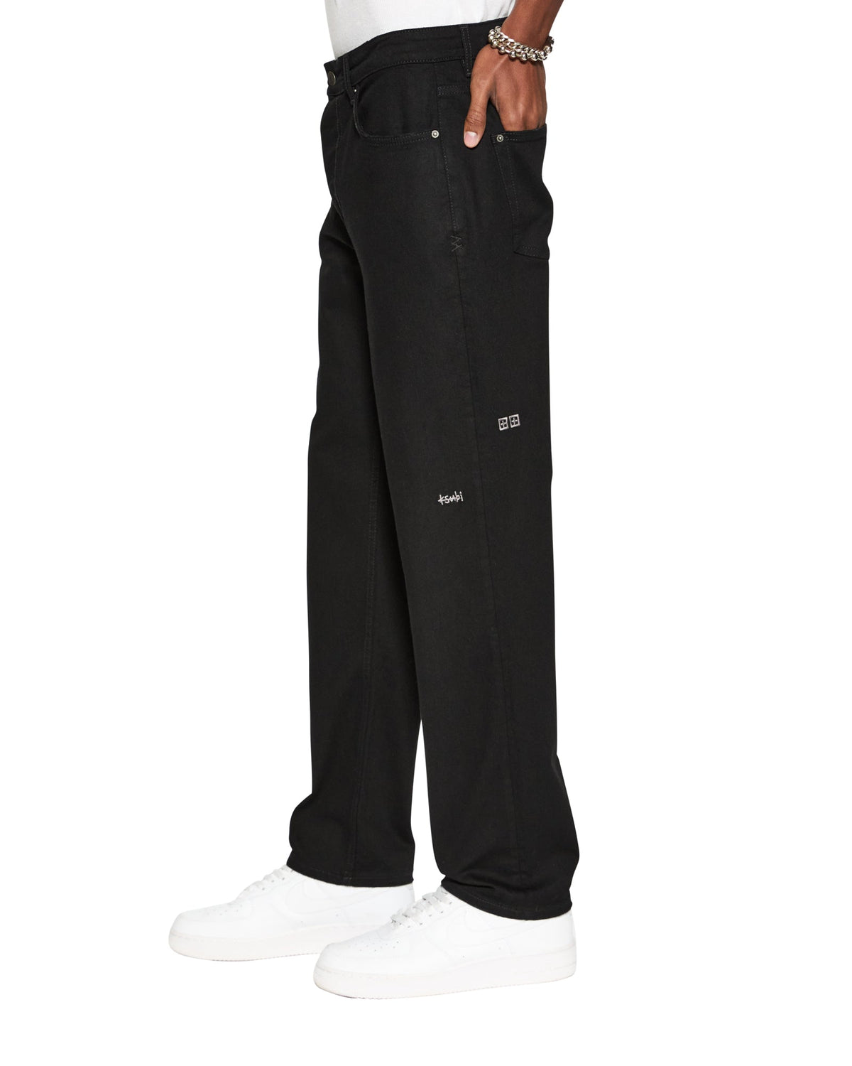 Mens Hazlow Black Jack Straight Denim Jeans - Black