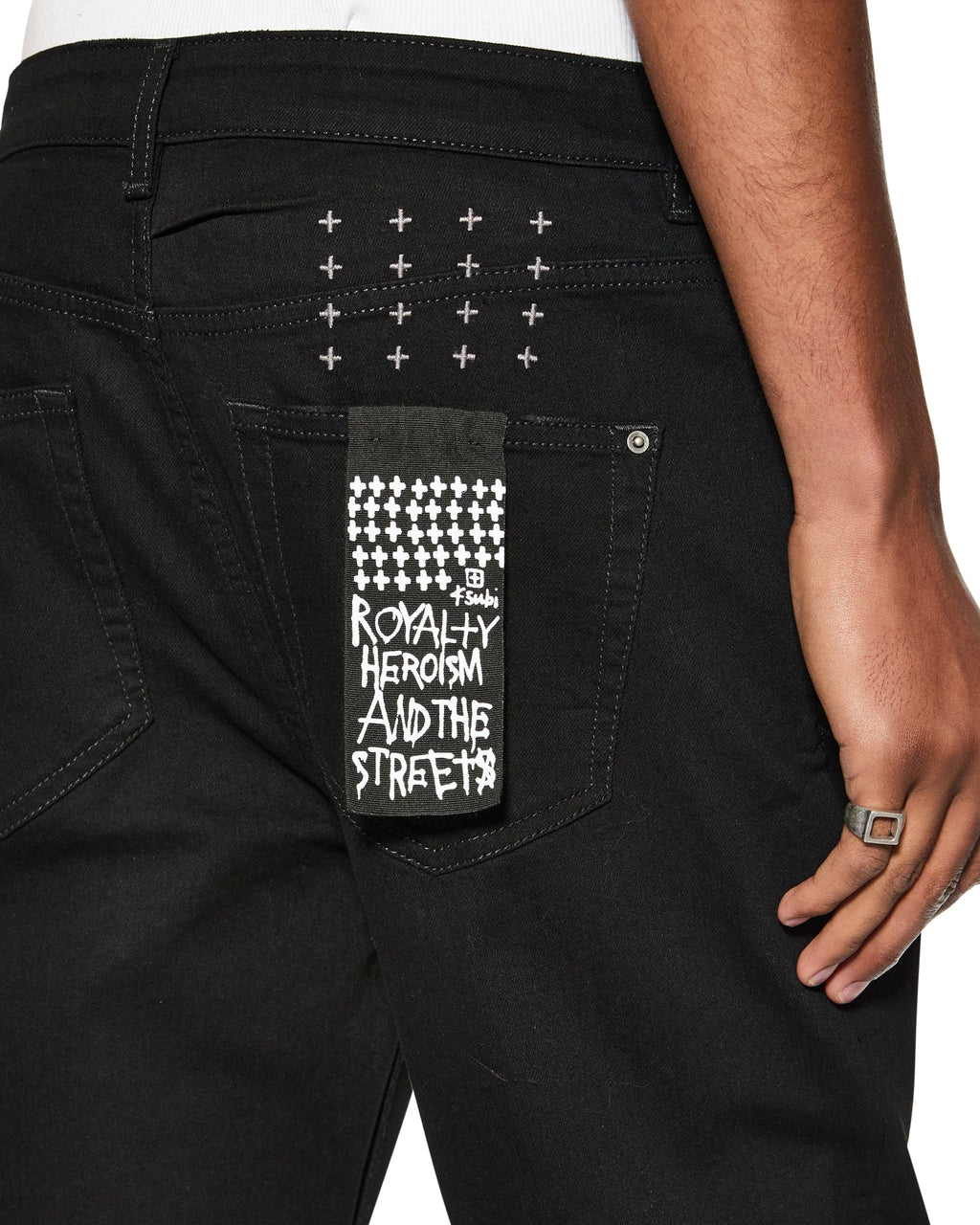 Mens Hazlow Black Jack Straight Denim Jeans - Black