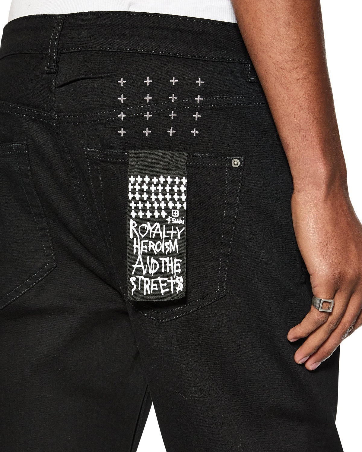 Mens Hazlow Black Jack Straight Denim Jeans - Black