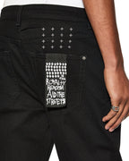 Mens Hazlow Black Jack Straight Denim Jeans - Black