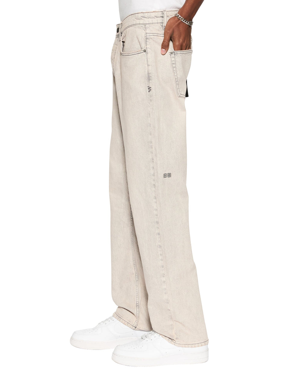 Mens Hazlow Pluto Straight Denim Jeans - Grey