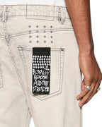 Mens Hazlow Pluto Straight Denim Jeans - Grey