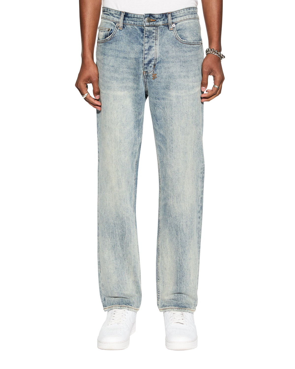Mens Hazlow Stairway Straight Denim Jeans - Denim