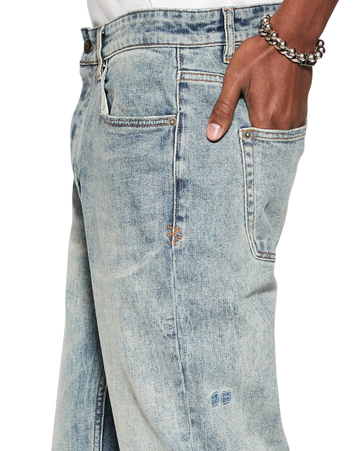 Mens Hazlow Stairway Straight Denim Jeans - Denim