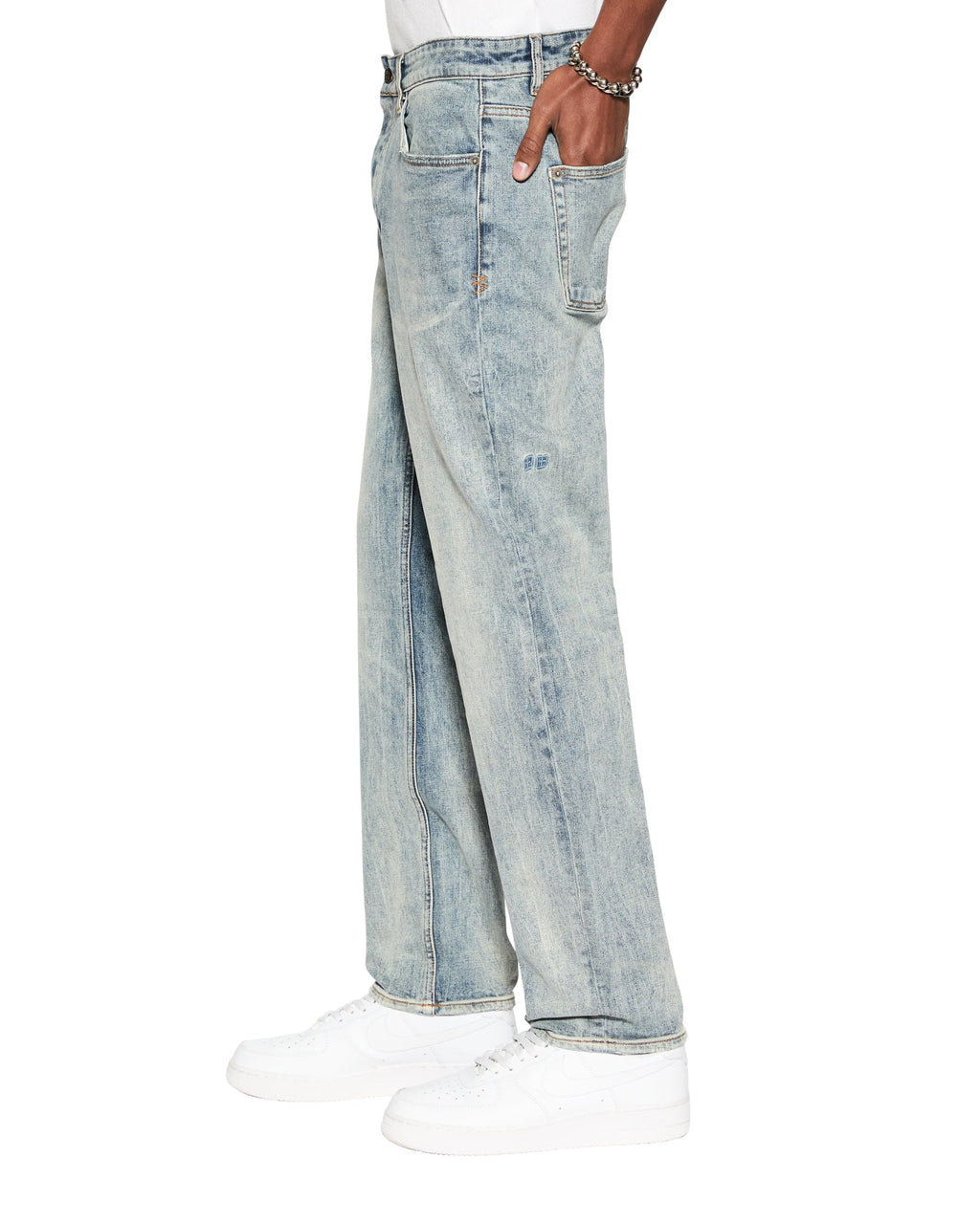 Mens Hazlow Stairway Straight Denim Jeans - Denim