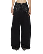 Womens Ksuper Renaissance Jet Black Baggy Denim Jeans - Black